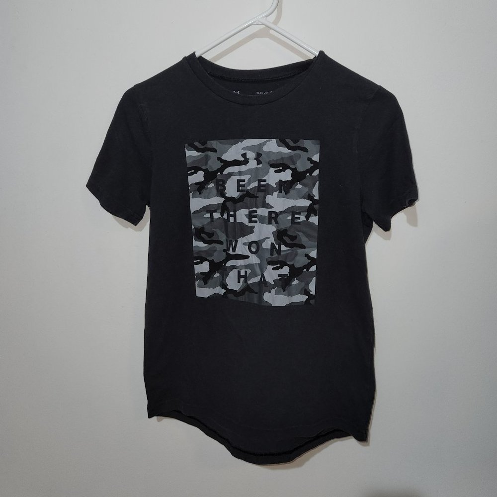 UnderArmour Black Camo Tshirt Youth Boys Large